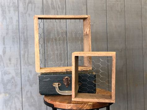 Pallet Woodchicken Wire Shadow Box Etsy