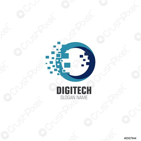 Digitech flat creative logo design modern technology template business - stock vector 2537944 ...