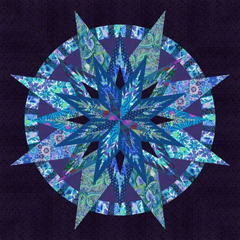 Blue Black Purple Wishing Star Quiltster