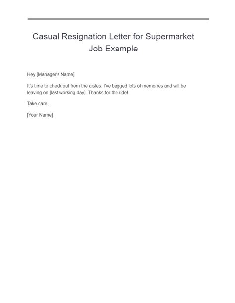 Casual Resignation Letter - 17+ Examples, How to Write, PDF, Tips