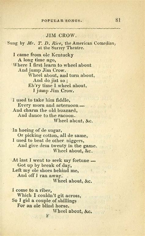 101 Page 81 Jim Crow Glen Collection Of Printed Music Printed