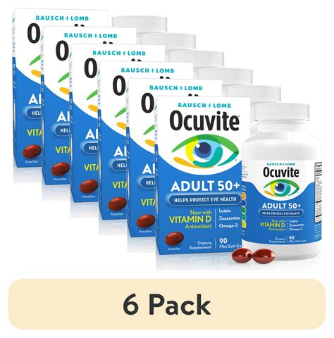 6 Pack Bausch And Lomb Ocuvite Adult 50 Vitamin And Mineral Supplement