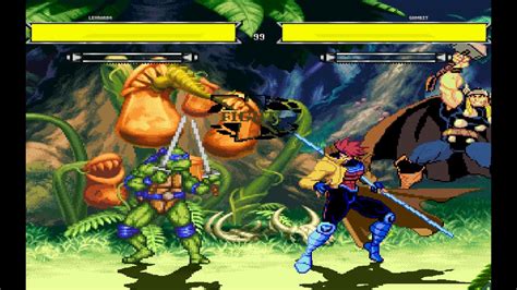 Teenage Mutant Ninja Turtles Vs X Men Mugen Fighting Game Youtube