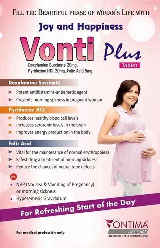 VONTI PLUS Tablet Doxylamine Succinate 20mg Pyridoxine HCL 20mg Folic