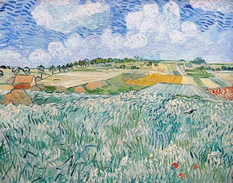 Landscape near Auvers: Wheatfields , 1888 - by Vincent van Gogh