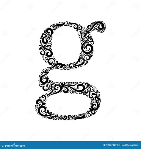 Ornate Letter G Stock Vector Illustration Of Case Design 125770279