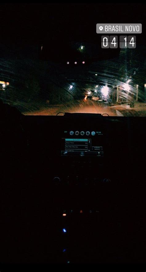 The Dashboard Of A Car At Night Time