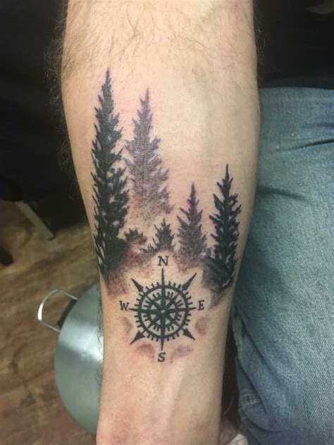 Compass Pine Tree Tat Tree Tattoo Arm Pine Tree Tattoo Tree Of Life Tattoo Leg Tattoo Men