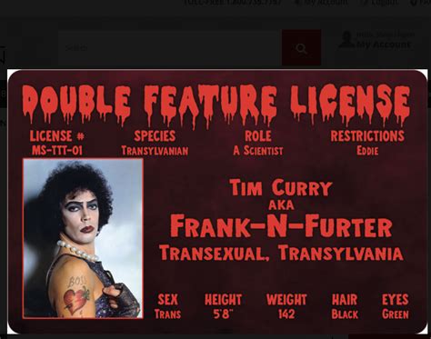 Repop Gifts Dr Frank N Furter Id