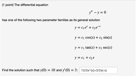 Solved Point The Differential Equation Y Y Has Chegg