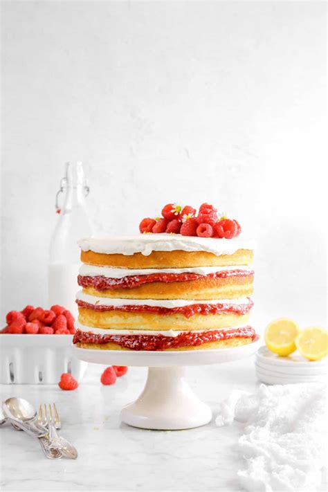 Lemon And Raspberry Jam Naked Layer Cake With Chantilly Cream Bakers