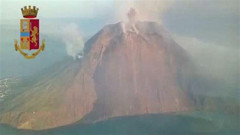 The Volcano On The Italian Island Of Stromboli Erupts An Event