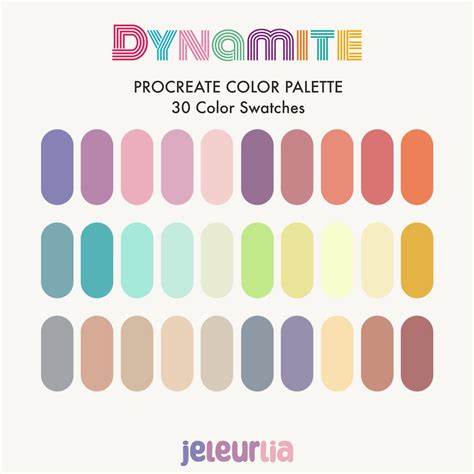 BTS DYNAMITE Color Palette Kpop Color Swatches Instant Download ...