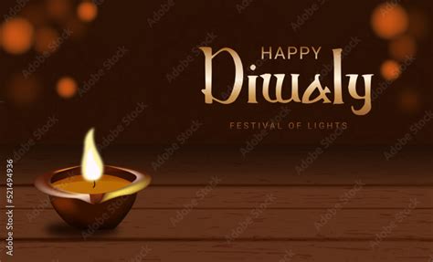 Diwali festive realistic candles celebration background Stock Vector ...