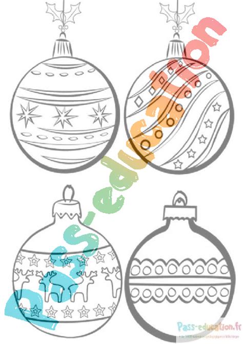 Coloriage gratuit boule de noël