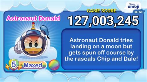 Disney Emoji Blitz ASTRONAUT DONALD L5 Mickey And Friends V61