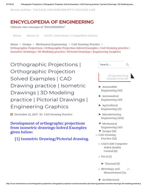 Orthographic Projections Examples1 | PDF | Engineering | 3 D Computer ...