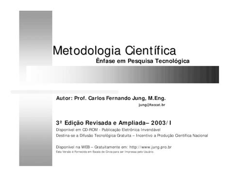 Pdf Metodologia Cient Ficaprofessor Pucgoias Edu Br Sitedocente Admin