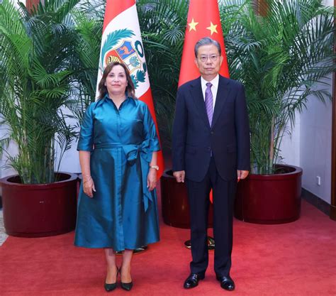 China S Top Legislator Meets With Peruvian President In Beijing Xinhua