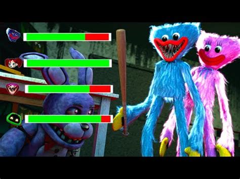 SFM FNaF Poppy Playtime Vs Top 5 FNAF WITH Healthbars 2 YouTube