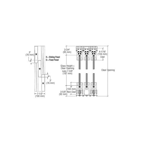 Buy 4sdr3dbs Crl Brushed Stainless Xox Format Sliding Door Entrance