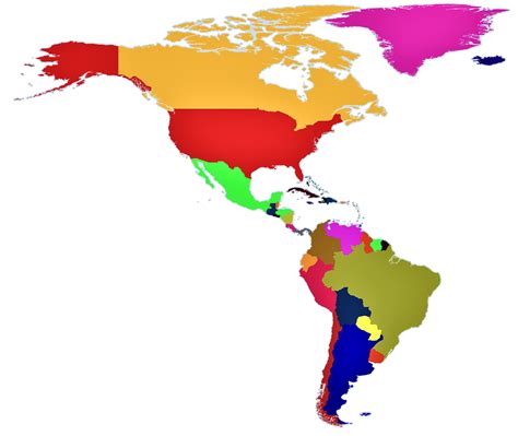 Mapa Politico Del Continente Americano Roaredu