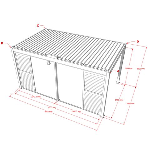 Dreamgarden Pergola Lamellenwand Florenz M Schiebewand Wei