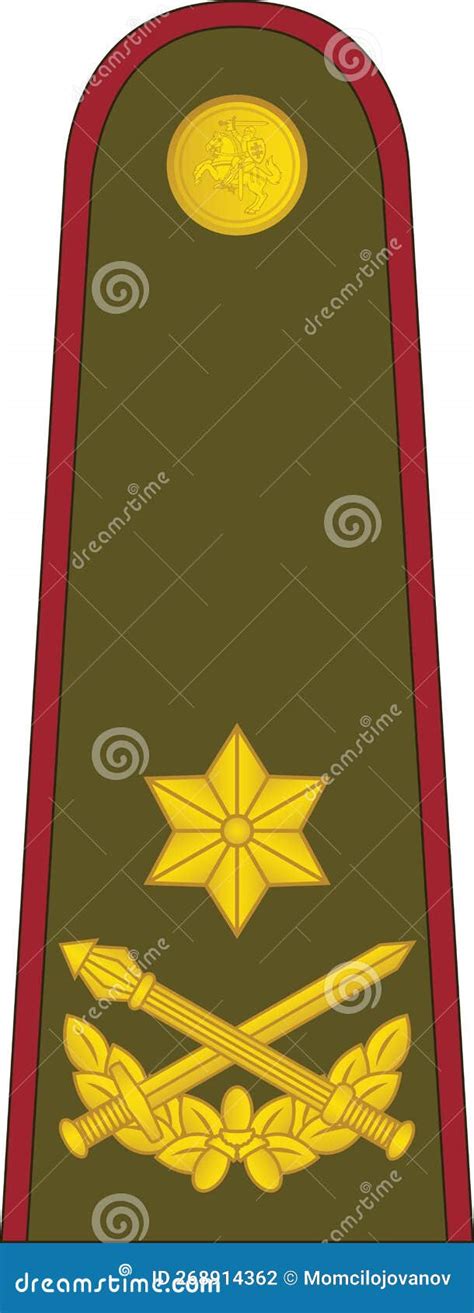 Oficial Militar De La Almohadilla De Hombro Insignia De La Lithuania