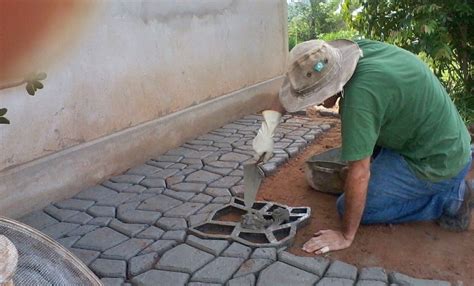 Nosso Cariús Faça você mesmo calçada de concreto para o seu jardim