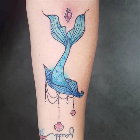 Watercolor Mermaid Tail Tattoo Churchweddingoutfitguestsummer