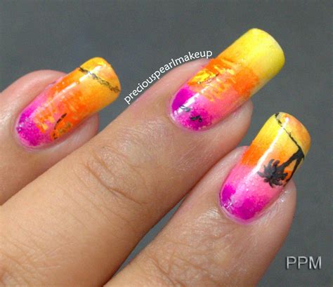 Preciouspearlmakeup Cool Sunset Nails