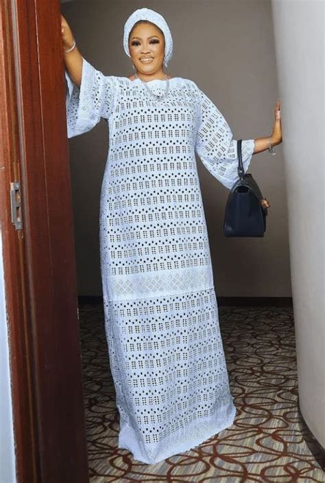 White Boubou Lace White Lace Dresses Kaftan Lace Gown Party Lace