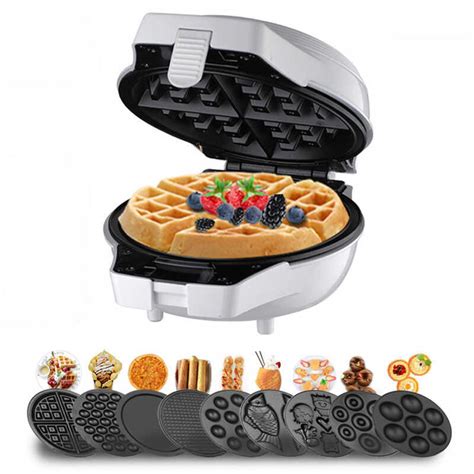 Electric Waffles Maker Waffle Removable Plates W Breakfast Hine