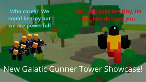 New Tower Galatic Gunner Showcase Doomspire Defense Youtube