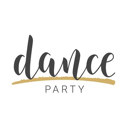 Handwritten Lettering Of Dance Party Vector Illustration Stock ...