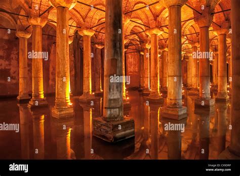 Underground Basilica Cistern Istanbul Turkey Stock Photo Alamy