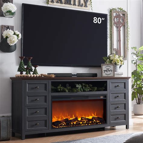 White Fireplace Tv Stand 80 Inch at Alfred Willeford blog