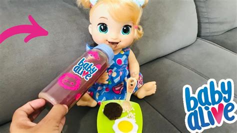 Minha Baby Alive Comendo Comidinha De Massinha De Modelar Playdoh