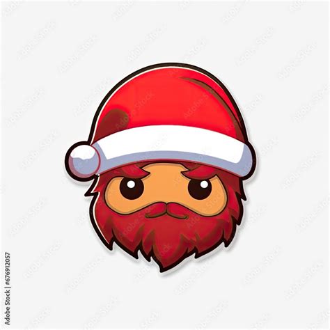 Christmas Santa Emoji Sticker Cartoon Santa Claus Emoji