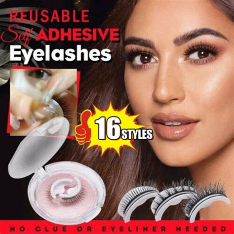 Fake Eyelashes Natural Reusable Self Adhesive False Eyelashes 3d Mink