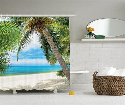 Aliexpress Buy Beach Shower Curtain Set Ocean Decor Shadow Shade