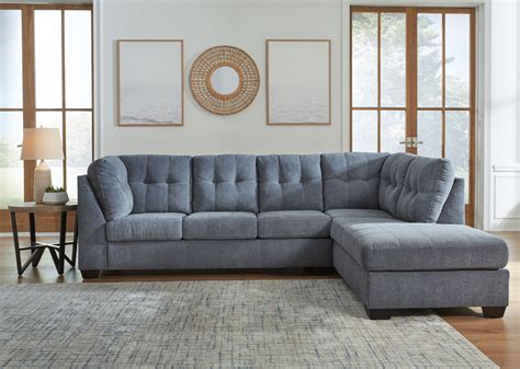 Marleton - Denim - 2-Piece Sectional With Raf Corner Chaise | Furniture ...