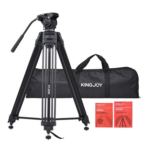 Kingjoy Vt Vt Black Professional Video Camera Tripod Kit