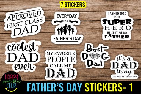 Fathers Day Stickers Bundle Dad Stickers Stickers Bundle So Fontsy