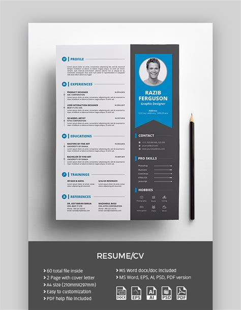 25 Awesome Resume Cv Templates With Beautiful Layout Designs 2020