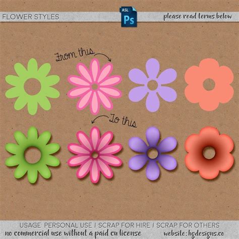 Free download ~ photoshop flower layer styles ~ courtesy of hgdesigns ...