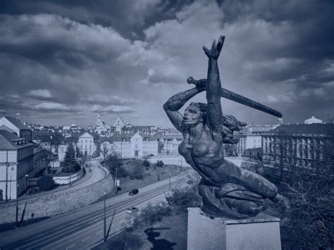 Beautiful Panoramic Aerial Drone View Of The Monument To The Heroes Of