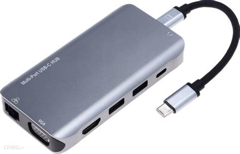 Pawonik Adapter Hub Usb C Hdmi Vga Lan Macbook Stacja 10W1 Opinie I