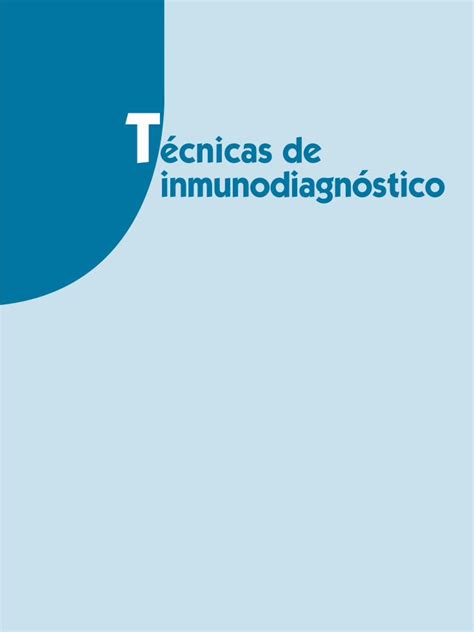 Pdf T Cnicas De Inmunodiagn Stico Sintesis Utilizaci N De