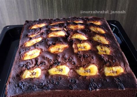 Resep Brownis Pisang Praktis Lembuut Oleh Umm Abdillah Cookpad